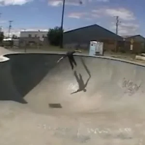 Pool skate fall