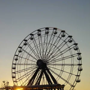 Falling behind the ferris wheel