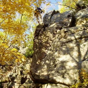 Rapping off thru the fall leaves