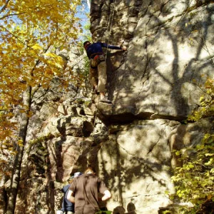 Fun moves up the arete