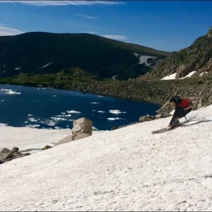 Skiing away from the swarms of mosquitos