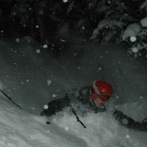 eric newman, deep powder at night