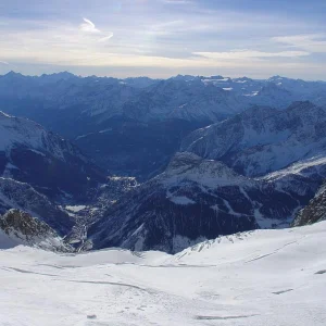 Glacier de Toul (3), view over Courmayeur
