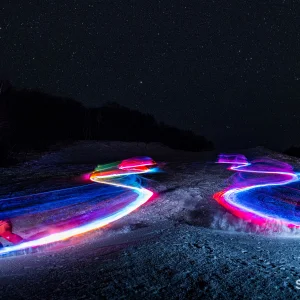 LED Skiing under the stars