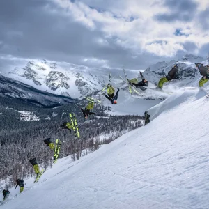 First sequence shot skiing 