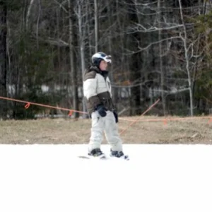 gnarley skier, snowboarding