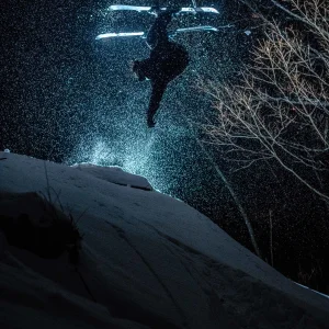 Rodeo in rainy night