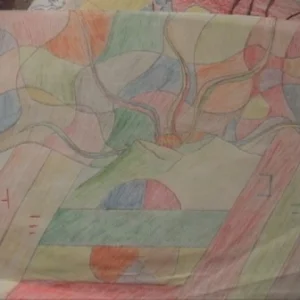 trippy colored drawing