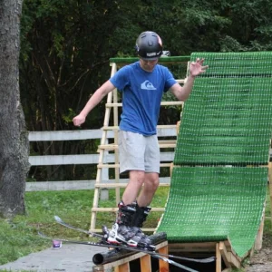 Backyard summer skiing 