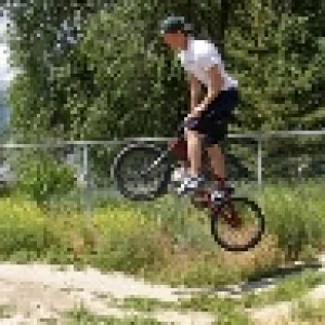 small jump on my track in back yard