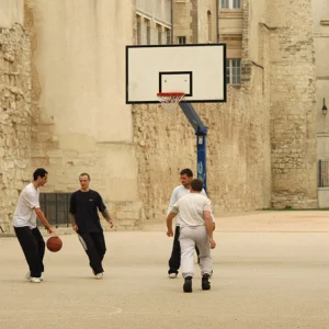 Ballin' next to the city wall