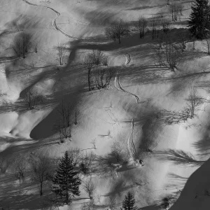 Slashes across the valley