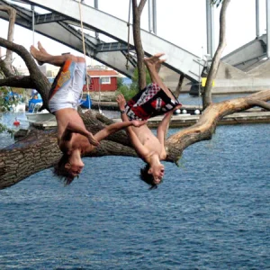 Synch Backs In Downtown Stockholm