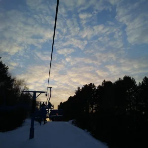 Chairlift sunset