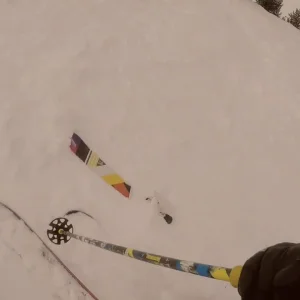 Skiing like a dummy.