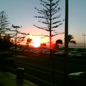 Kool sunset over the ocean