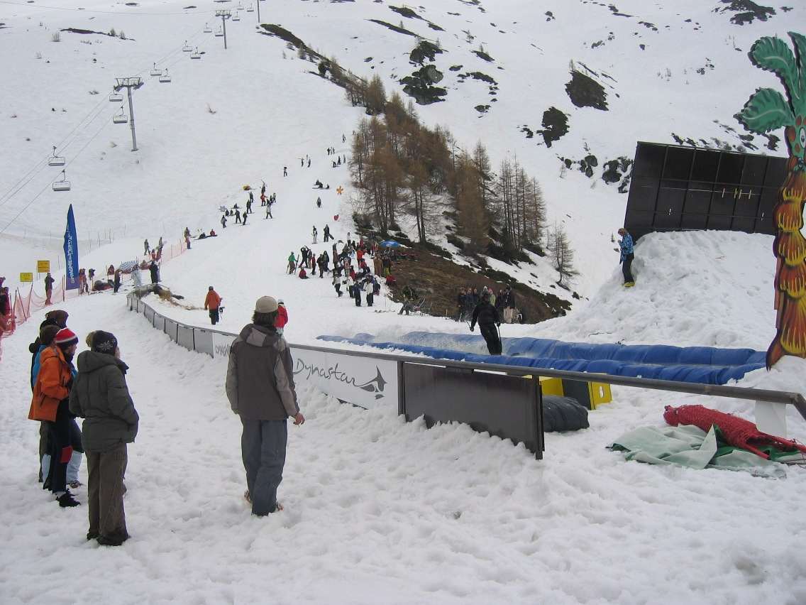 157ft long rail at Grands Montets Closing Day