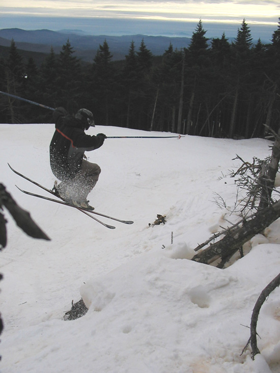 180 in the backcountry of killington