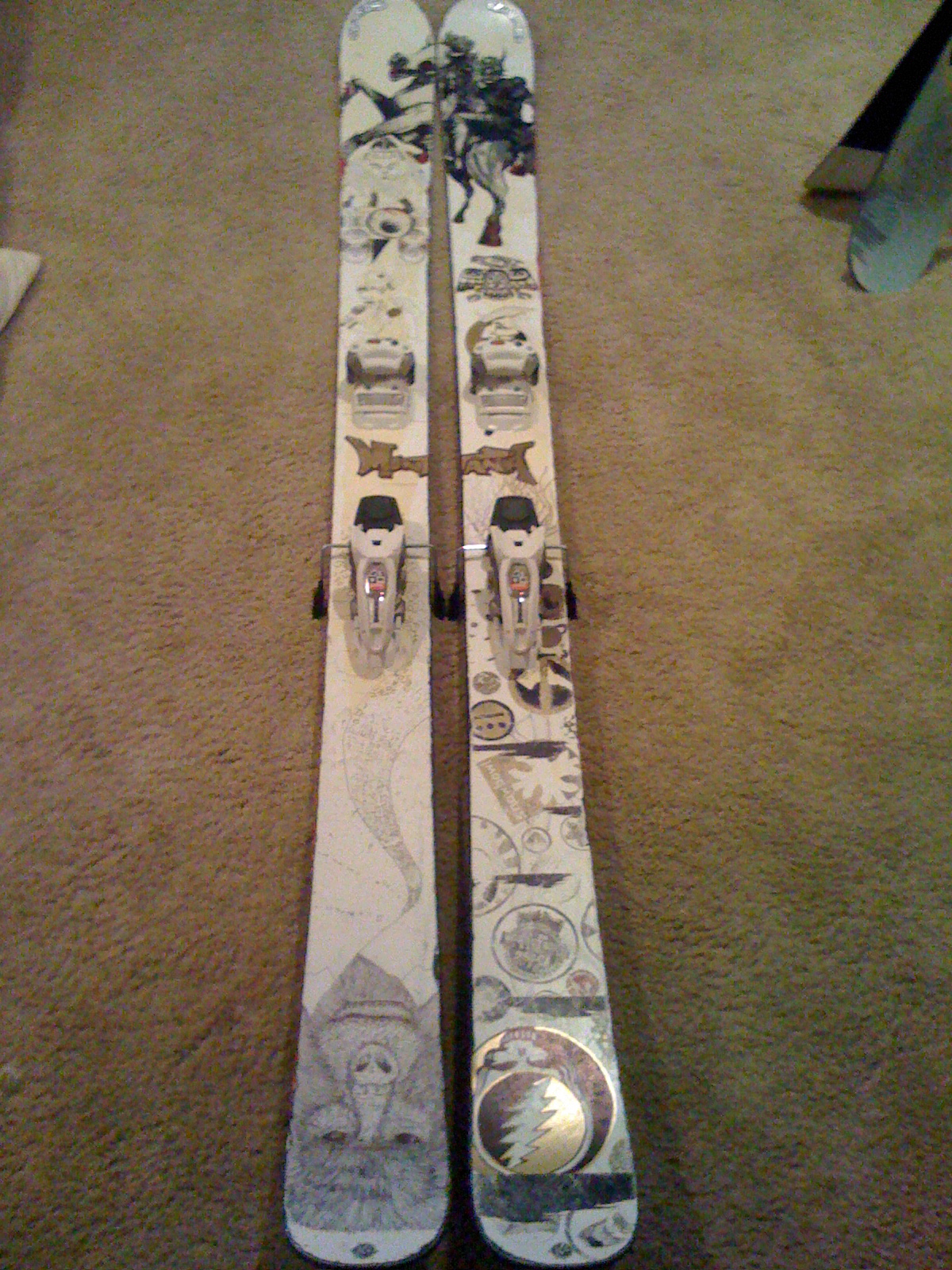 190cm K2 Hellbents with Marker Griffon bindings, custom