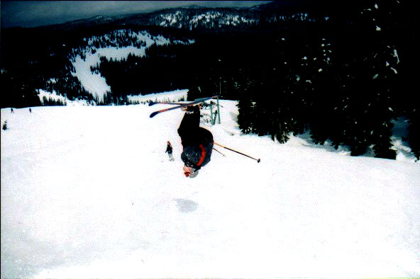 1st back flip. transferring out of the entrance to the halfpipe.