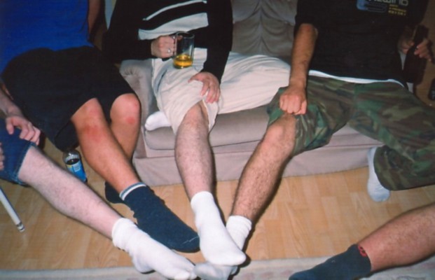 2...friend s birthday party...that s my friend puking HAHA...u can see yellow spot on him :P