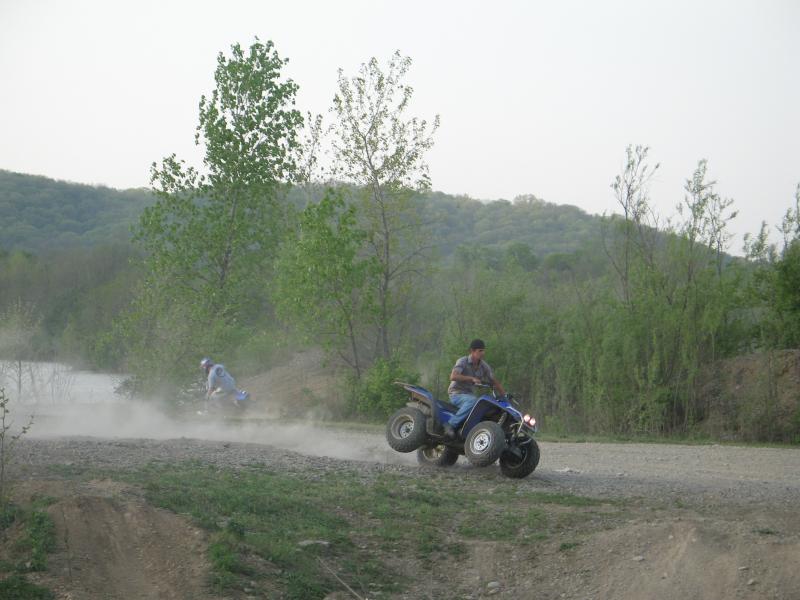 2 wheelin' on the quad