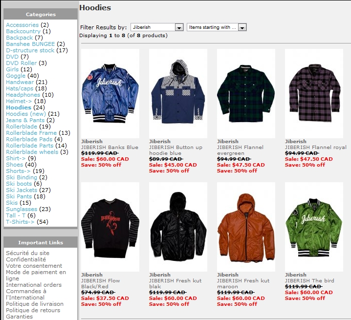 50% off Jiberish at D-structure !