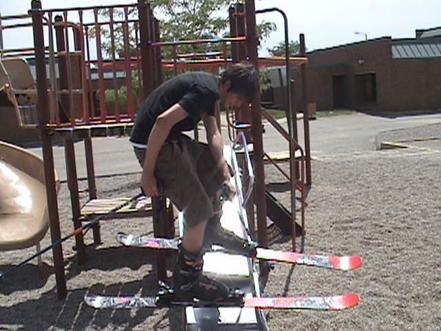 94 degrees out and skiing?