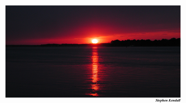 A Few Minutes Later Sunset Over the Indian River in Delaware