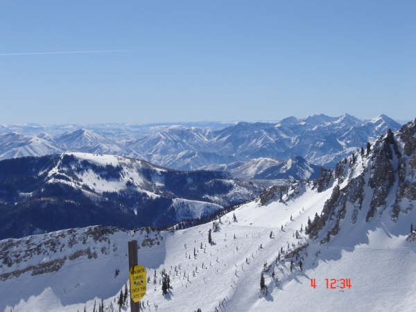 A sick view at the top of snowbird