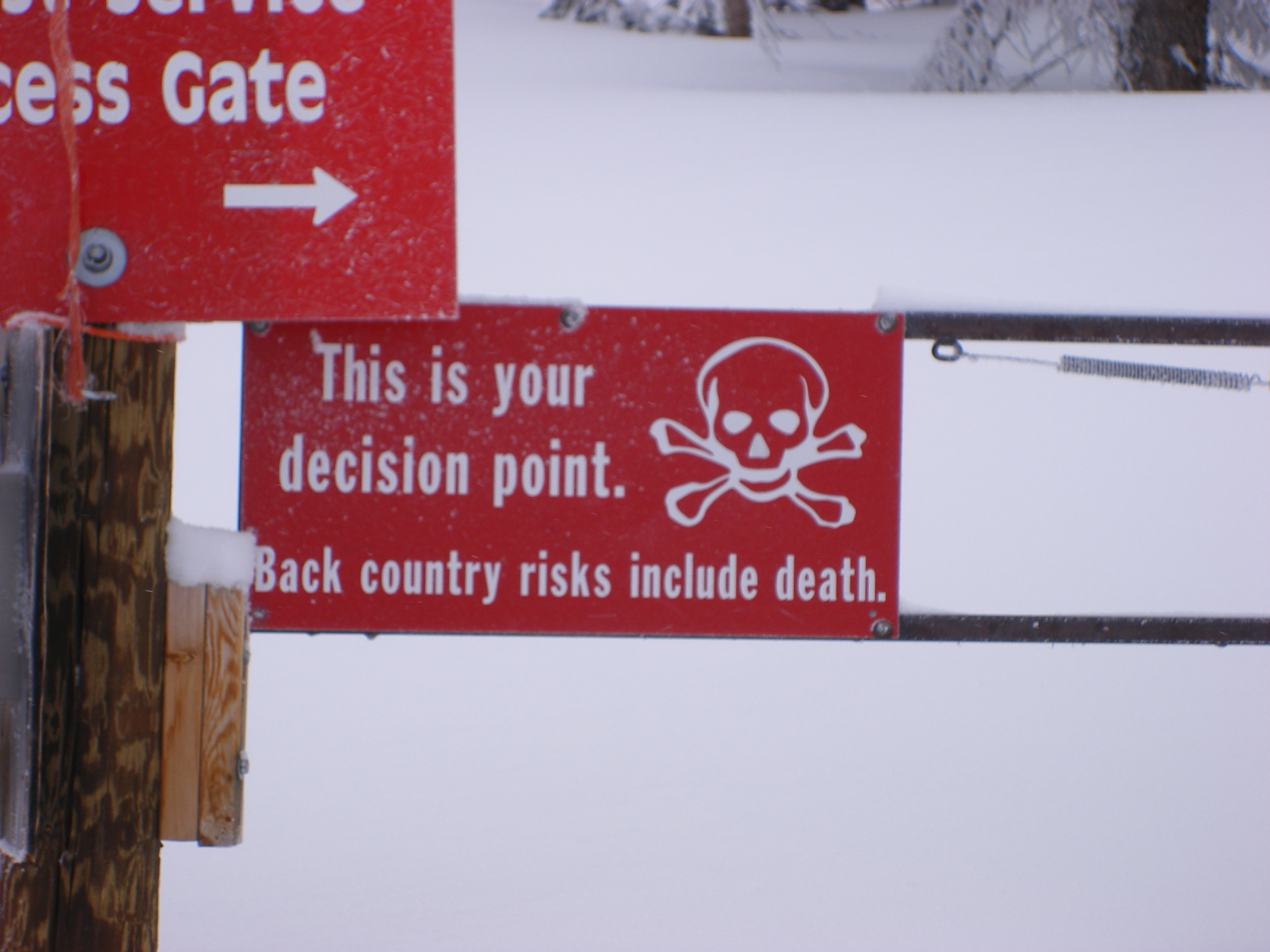 A sign at snowmass