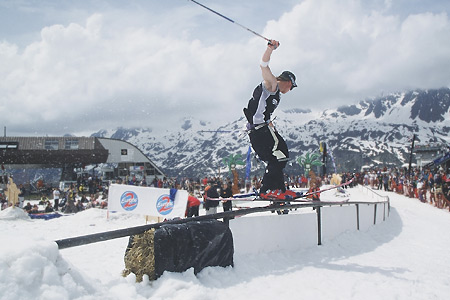 A small rail at chamonix ...