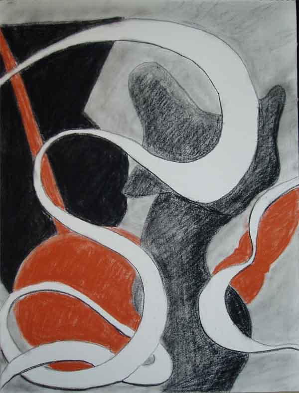 Abstract Drawing (Conte)