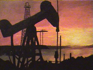 Acryclic Oil Well, low quality picture of a painting I did