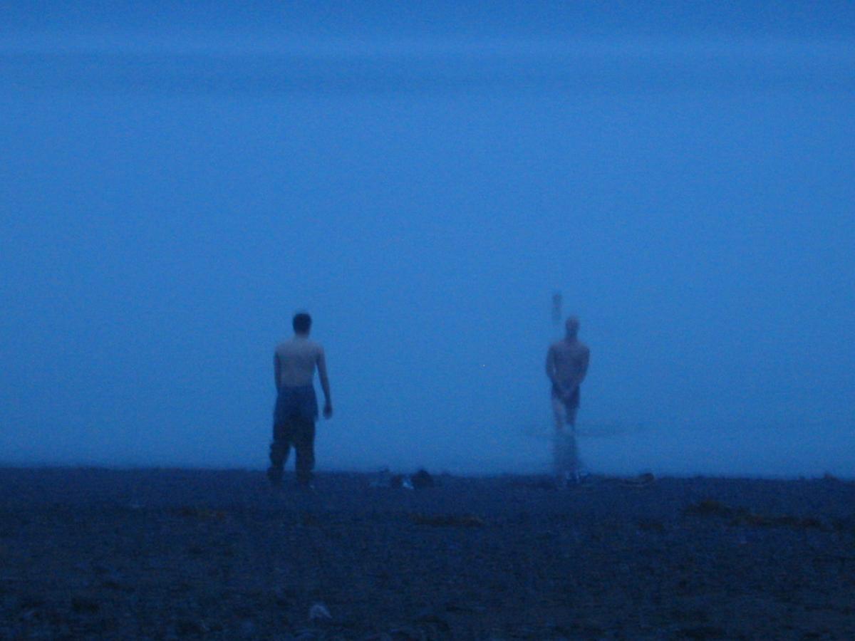 Adam, Kieth, and me (in the back) swimming in Prince William Sound (42 degrees) 4th of July