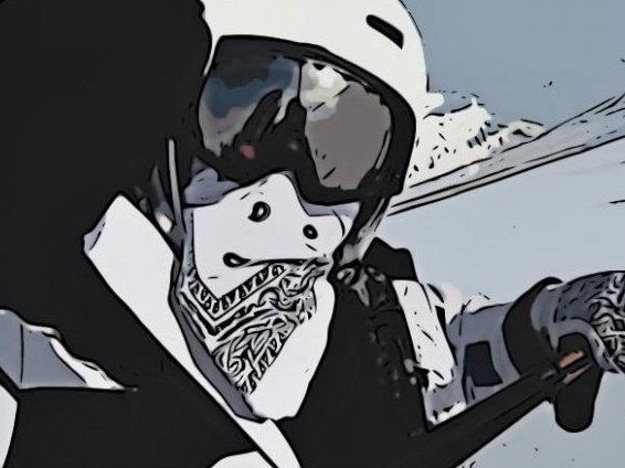 Agressive hand gesture towards the camera