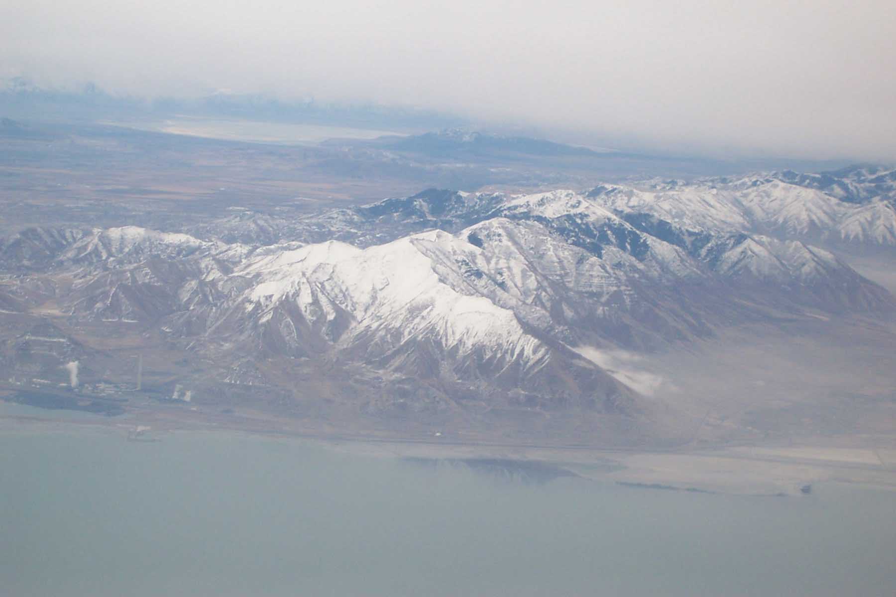 airplane view of utah