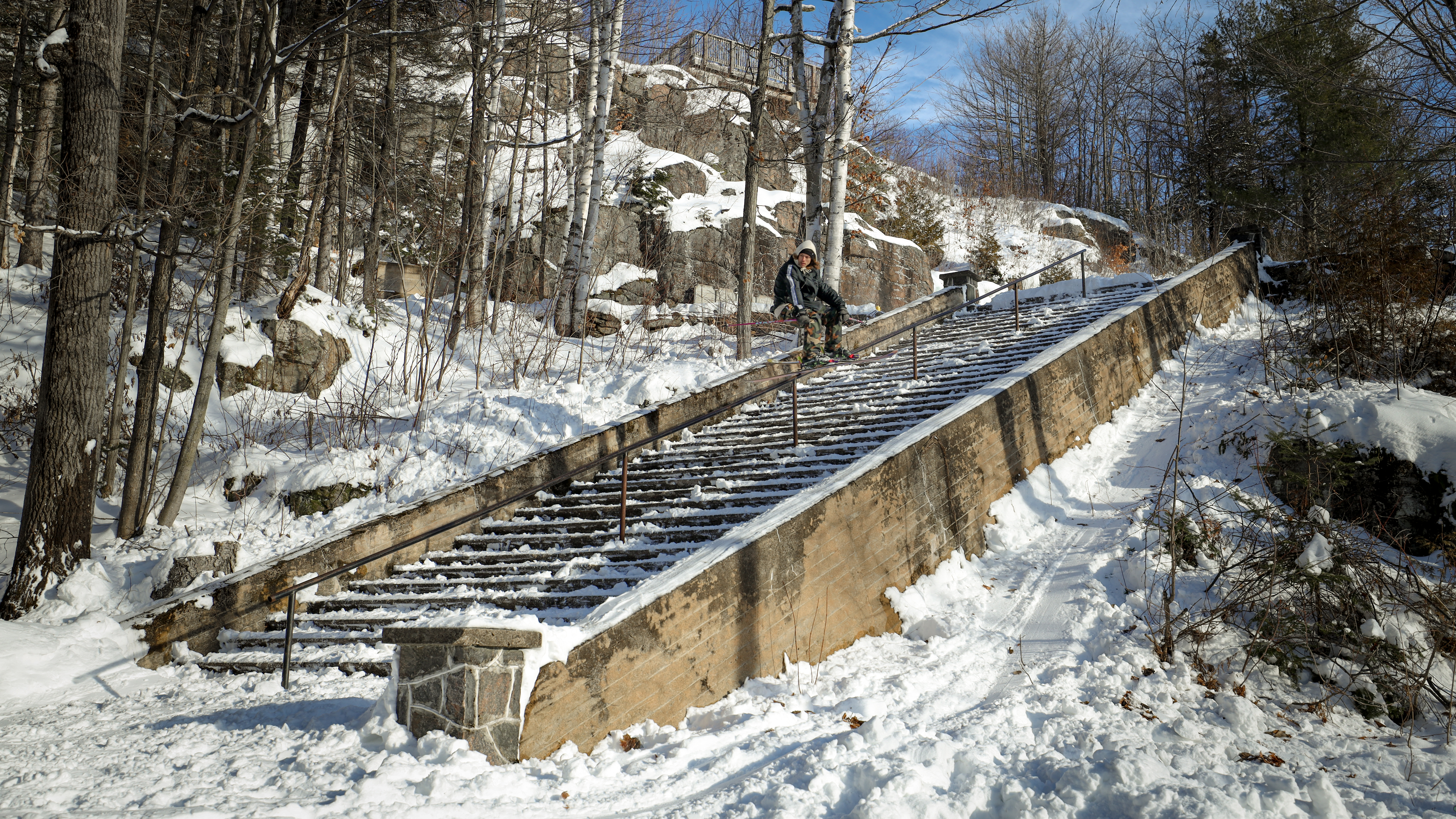 Alex Bellemare down rail from 'ECHO'