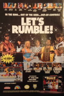 An ad for a wrestling video game