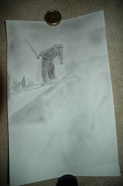 An old sketch of a nose press