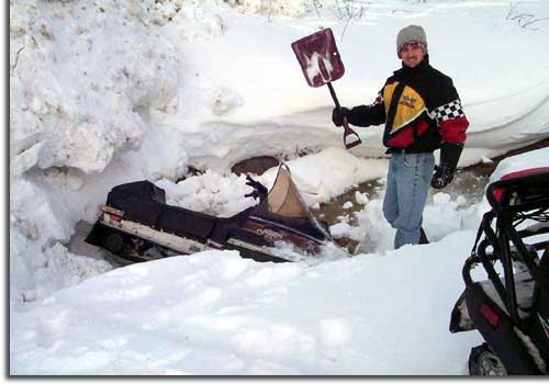 And this is why not to drive on a half frozen creek