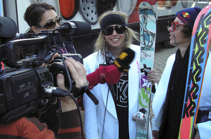 Anna and Sean working the cameras.