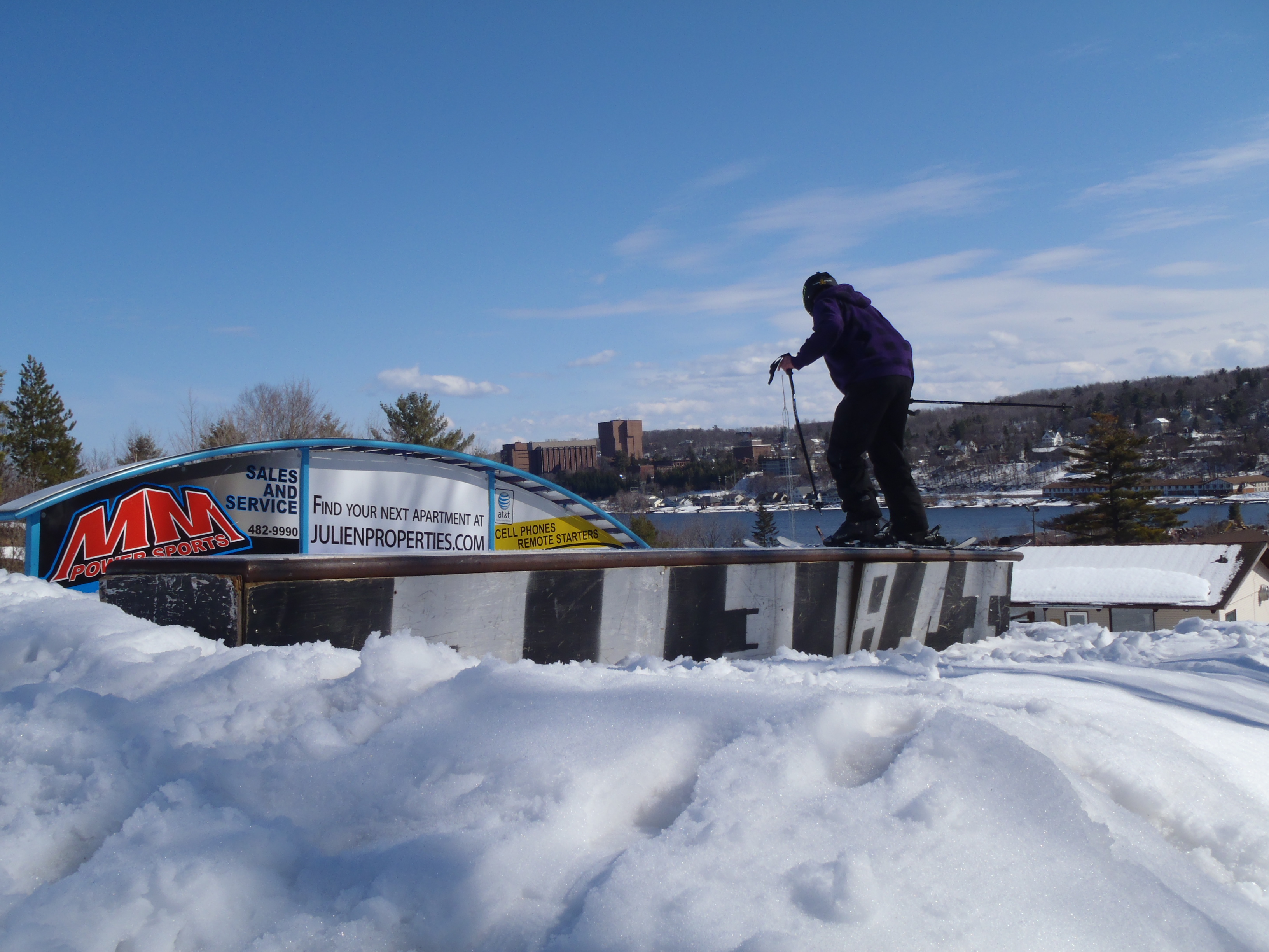 April Skiing in Houghton