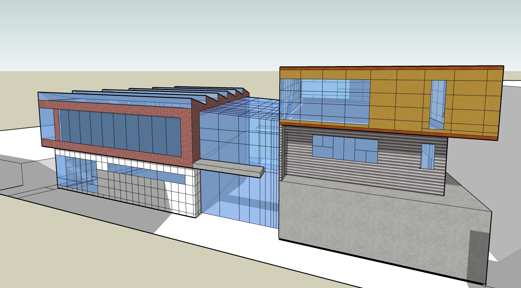 Architecture design in sketch up