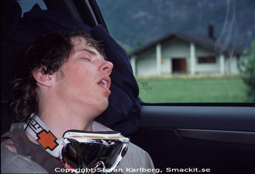 asleep after a hard day of work...