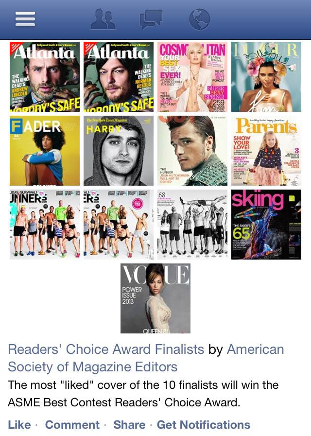 ASME Readers' Choice Cover Contest