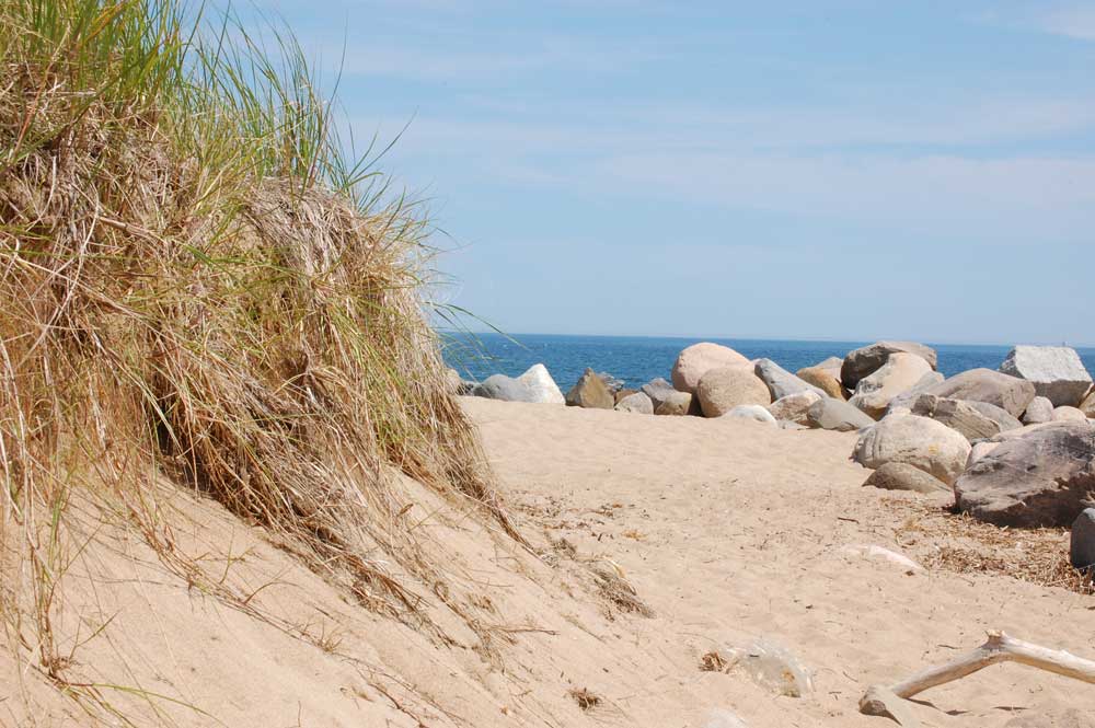 At the beach in Maine