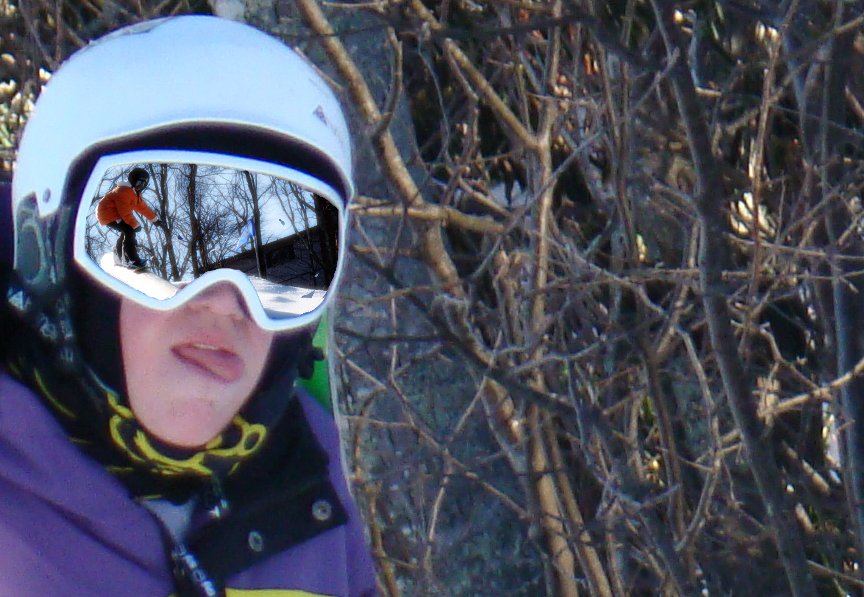 Attempt at goggle reflection