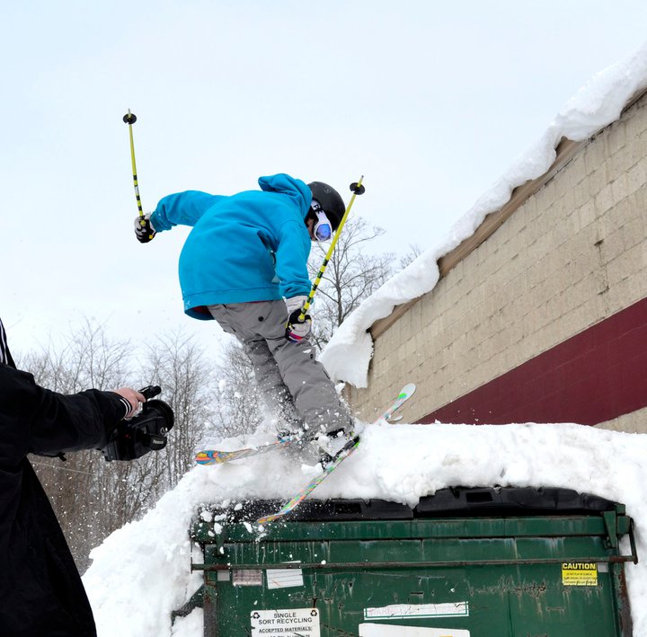 Attempting to dumpster jib