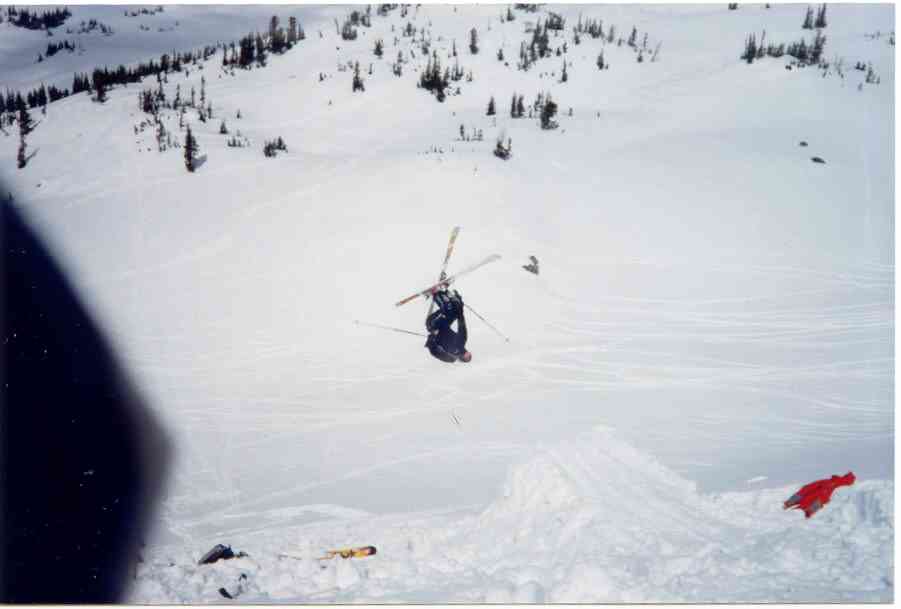 Backfilp mute grab in the back country